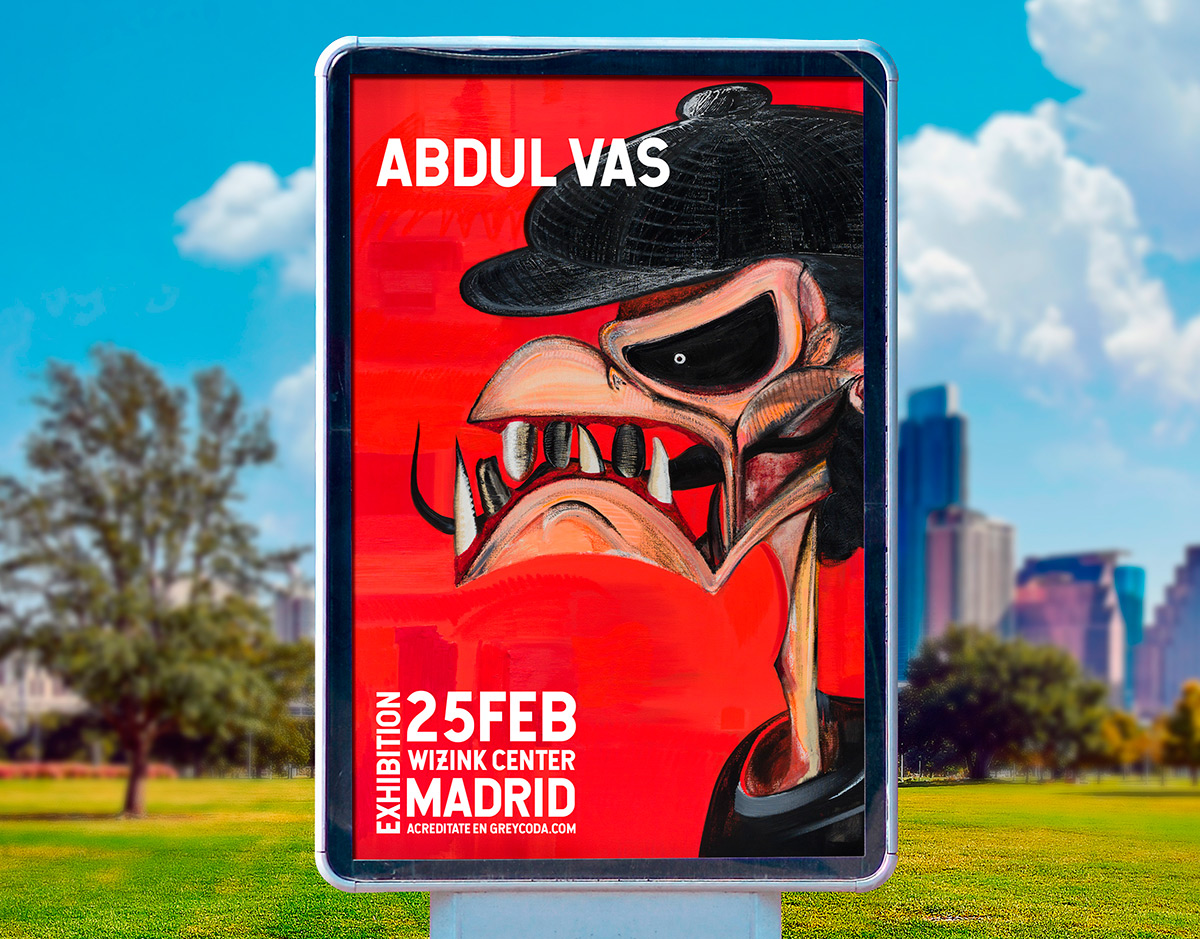 Diseño de Carteles para Mupis para Abdul Vas. Madrid.
