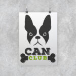 Imagen Corporativa Zaragoza. Diseño gráfico. Dípticos. Trípticos. Catálogos. Papelería. Tarjetas. Serigrafía camisetas y polos. Logotipo Can Club. Zaragoza.